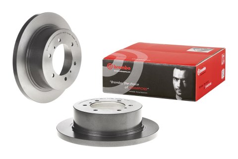 Brembo Premium UV Coated Brake Rotors 08.7106.11 Rotor, Brembo, Solid, Solid Surface, 12.4 in. Diameter, Iron, UV-Coated, Mitsubishi, Each