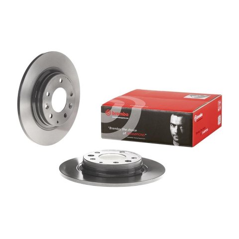 Brembo Premium UV Coated Brake Rotors 08.A112.11 Rotor, Brembo, Solid, Solid Surface, 11.02 in. Diameter, Iron, UV-Coated, Mazda, Each