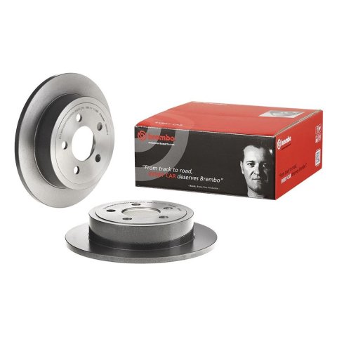 Brembo Premium UV Coated Brake Rotors 08.A636.11 Rotor, Brembo, Solid, Solid Surface, 7.72 in. Diameter, Iron, UV-Coated, Jeep, Each