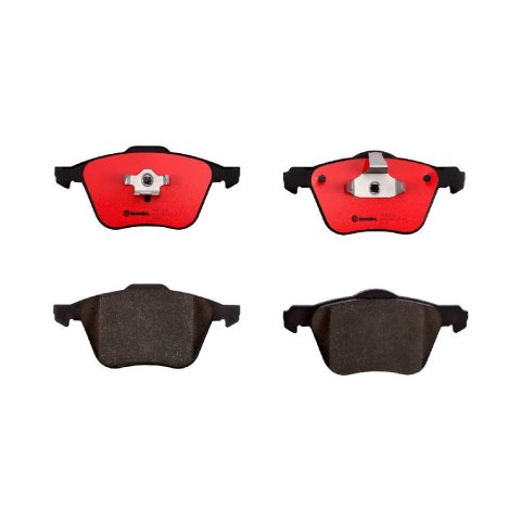 Brembo NAO Ceramic Brake Pads P86022N Pads, Brembo, Ceramic, Integrally Molded, Shims, Volvo, Set