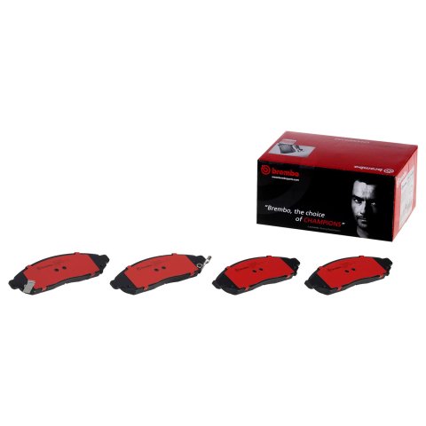 Brembo NAO Ceramic Brake Pads P56096N Pads, Brembo, Ceramic, Integrally Molded, Shims, Chevrolet, Set