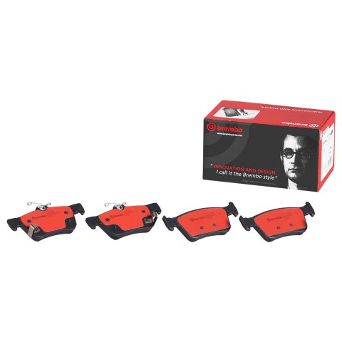 Brembo NAO Ceramic Brake Pads P28089N Pads, Brembo, Ceramic, Integrally Molded, Shims, For use on Acura®, Set