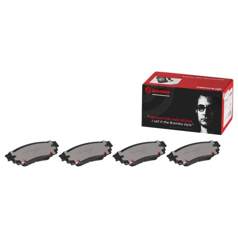Brembo NAO Ceramic Brake Pads P83160N Pads, Brembo, Ceramic, Integrally Molded, Shims, Lexus, Set