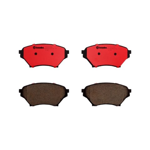 Brembo NAO Ceramic Brake Pads P49029N Pads, Brembo, Ceramic, Integrally Molded, Shims, Mazda, Set