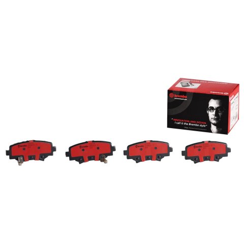 Brembo NAO Ceramic Brake Pads P49049N Pads, Brembo, Ceramic, Integrally Molded, Shims, Mazda, Set