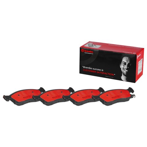 Brembo NAO Ceramic Brake Pads P37022N Pads, Brembo, Ceramic, Integrally Molded, Shims, Dodge, Set