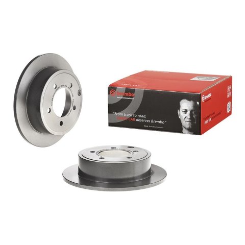 Brembo Premium UV Coated Brake Rotors 08.A114.31 Rotor, Brembo, Solid, Solid Surface, 10.32 in. Diameter, Iron, UV-Coated, Chrysler, Each