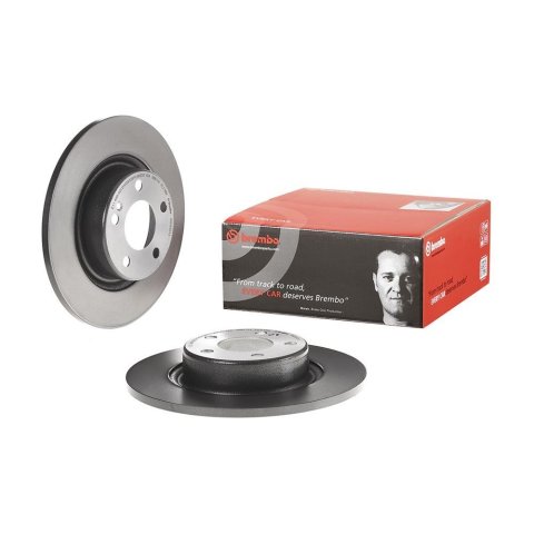 Brembo Premium UV Coated Brake Rotors 08.D530.13 Rotor, Brembo, Solid, Solid Surface, 11.81 in. Diameter, Iron, UV-Coated, Mercedes-Benz, Each