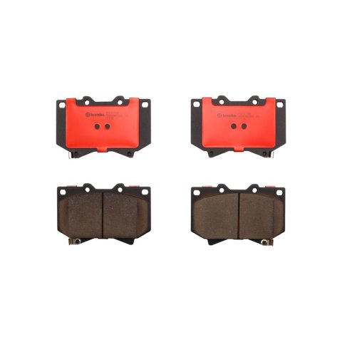 Brembo NAO Ceramic Brake Pads P83118N Pads, Brembo, Ceramic, Integrally Molded, Shims, Toyota, Set