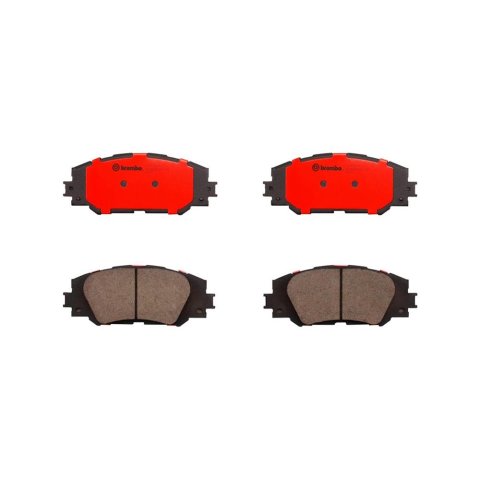 Brembo NAO Ceramic Brake Pads P83155N Pads, Brembo, Ceramic, Integrally Molded, Shims, Toyota, Set