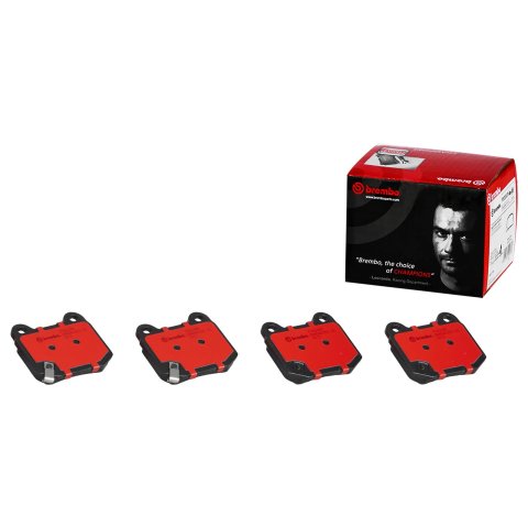 Brembo NAO Ceramic Brake Pads P56048N Pads, Brembo, Ceramic, Integrally Molded, Shims, For Infiniti, Set