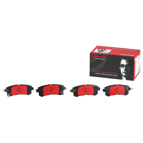 Brembo NAO Ceramic Brake Pads P56082N Pads, Brembo, Ceramic, Integrally Molded, Shims, For Infiniti, Set