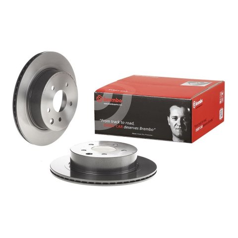 Brembo Premium UV Coated Brake Rotors 09.8969.21 Rotor, Brembo, Vented, Solid Surface, 11.5 in. Diameter, Iron, UV-Coated, for Infiniti, Each