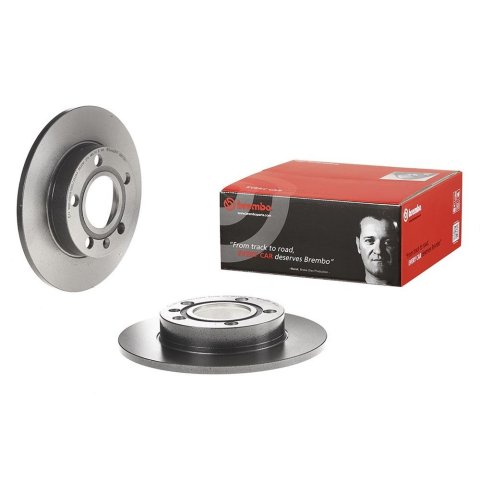 Brembo Premium UV Coated Brake Rotors 08.9136.11 Rotor, Brembo, Solid, Solid Surface, 9.65 in. Diameter, Iron, UV-Coated, Audi, Each