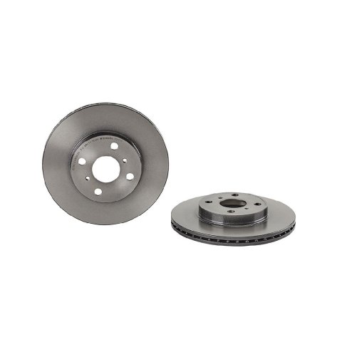 Brembo Premium UV Coated Brake Rotors 09.8545.11 Rotor, Brembo, Vented, Solid Surface, 10.04 in. Diameter, Iron, UV-Coated, Toyota, Each