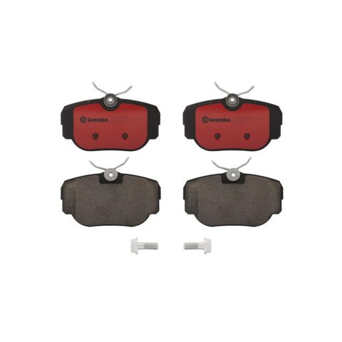 Brembo NAO Ceramic Brake Pads P44009N Pads, Brembo, Ceramic, Integrally Molded, Shims, with Hardware, Land Rover, Set