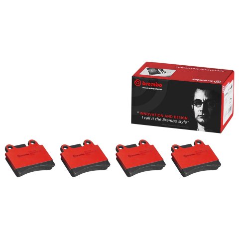 Brembo NAO Ceramic Brake Pads P85111N Pads, Brembo, Ceramic, Integrally Molded, Shims, Volkswagen, Set