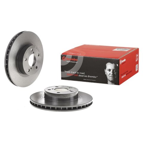 Brembo Premium UV Coated Brake Rotors 09.5673.11 Rotor, Brembo, Vented, Solid Surface, 10.24 in. Diameter, Iron, UV-Coated, Subaru, Each