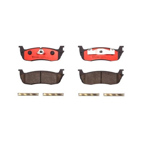 Brembo NAO Ceramic Brake Pads P24083N Pads, Brembo, Ceramic, Integrally Molded, Shims, Ford, Set
