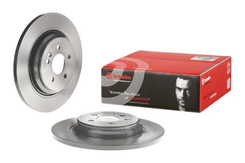 Brembo Premium UV Coated Brake Rotors 08.7607.11 Rotor, Brembo, Solid, Solid Surface, 13.03 in. Diameter, Iron, UV-Coated, Mercedes-Benz, Each