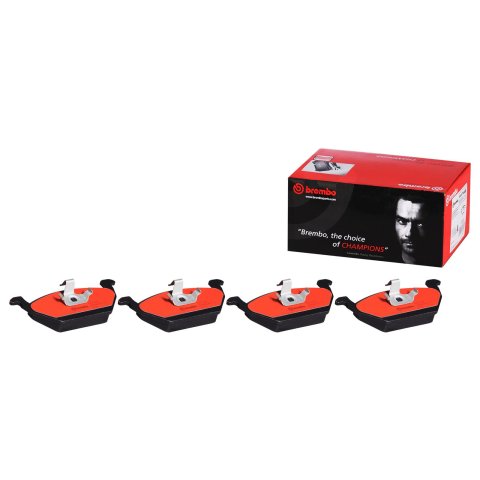 Brembo NAO Ceramic Brake Pads P85041N Pads, Brembo, Ceramic, Integrally Molded, Shims, Volkswagen, Set