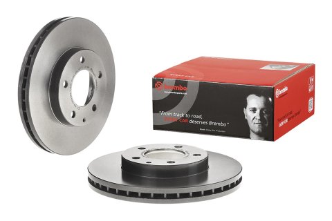 Brembo Premium UV Coated Brake Rotors 09.6863.11 Rotor, Brembo, Vented, Solid Surface, 10.79 in. Diameter, Iron, UV-Coated, Mazda, Each