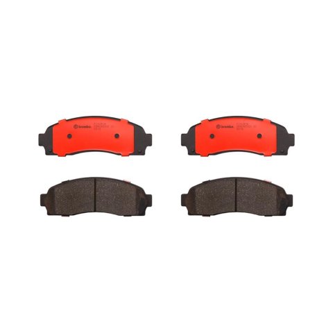 Brembo NAO Ceramic Brake Pads P24081N Pads, Brembo, Ceramic, Integrally Molded, Shims, Ford, Set
