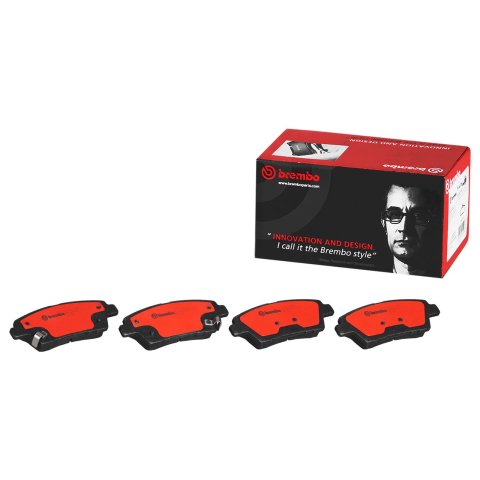 Brembo NAO Ceramic Brake Pads P30079N Pads, Brembo, Ceramic, Integrally Molded, Shims, Genesis, Set