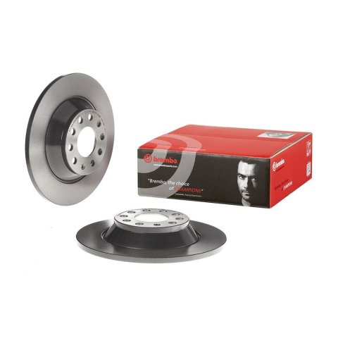 Brembo Premium UV Coated Brake Rotors 08.8843.21 Rotor, Brembo, Solid, Solid Surface, 11.89 in. Diameter, Iron, UV-Coated, Audi, Each