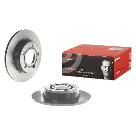 Brembo Premium UV Coated Brake Rotors 08.9084.11 Rotor, Brembo, Solid, Solid Surface, 10.04 in. Diameter, Iron, UV-Coated, Audi, Each