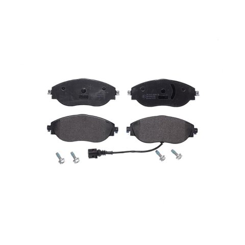 Brembo Low-Met Brake Pads P85131 Pads, Brembo, Semi-Metallic, Integrally Molded, Shims, with Hardware, Volkswagen, Set