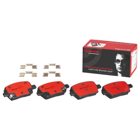 Brembo NAO Ceramic Brake Pads P10071N Pads, NOA Ceramic, Buick, Cadillac, Chevrolet, GMC, Rear, Set