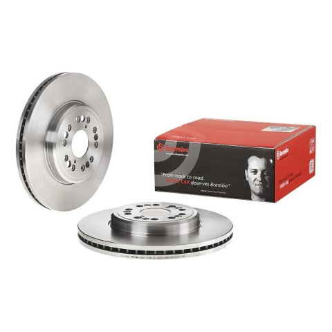 Brembo Premium UV Coated Brake Rotors 09.8315.10 Rotor, Brembo, Vented, Solid Surface, 12.4 in. Diameter, Iron, UV-Coated, Lexus, Each