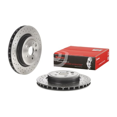 Brembo Premium UV Coated Brake Rotors 09.A301.11 Rotor, Brembo, Vented, Cross-Drilled Surface, 13.58 in. Diameter, Iron, UV-Coated, Lexus, Each