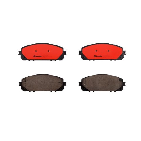 Brembo NAO Ceramic Brake Pads P37021N Pads, Brembo, Ceramic, Integrally Molded, Shims, with Hardware, Jeep, Set