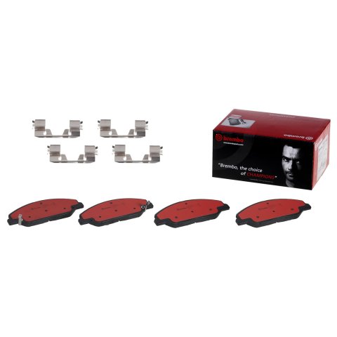Brembo NAO Ceramic Brake Pads P09016N Pads, NOA Ceramic, Cadillac, Front, Set