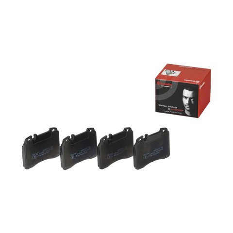Brembo Low-Met Brake Pads P50022 Pads, Low-Met, Semi-metallic, Integrally Molded, Shims, Front, Mercedes-Benz, Set