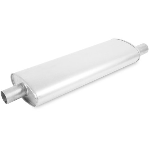 MagnaFlow Universal Steel 3 Inch Muffler 201-0429 Muffler, Universal, 3.00 in. Center Inlet, 3.00 in. Offset Outlet, Oval, Steel, Aluminized, Each