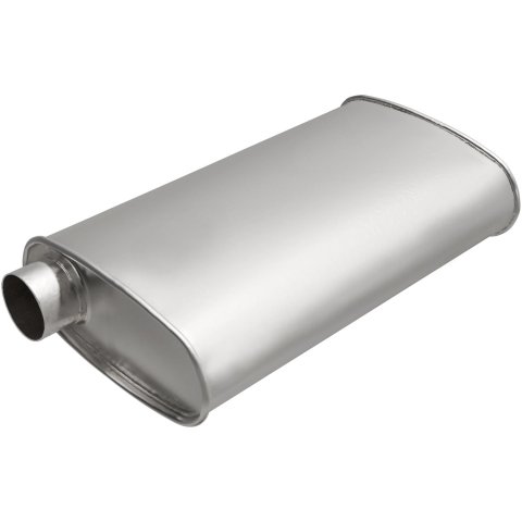MagnaFlow Universal Steel 2.25 Inch Muffler 201-0114 Muffler, Universal, in. Center Inlet, in. Offset Outlet, Oval, Steel, Aluminized, Each