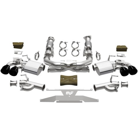 MagnaFlow xMOD Series Performance Exhaust Systems for 2020-2025 CORVETTE - 19545 Systems, Series, 3 in. Diameter, Cat-Back, 4.50 in. Black ChromeTips, Chevrolet, Corvette, Kit