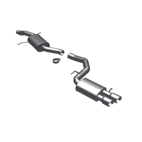 MagnaFlow Touring Series Performance Exhaust Systems 16476 System, Cat-back, Stainless, Natural, Rear Exit, Oval-style Resonator, Audi, 2.0L, Kit