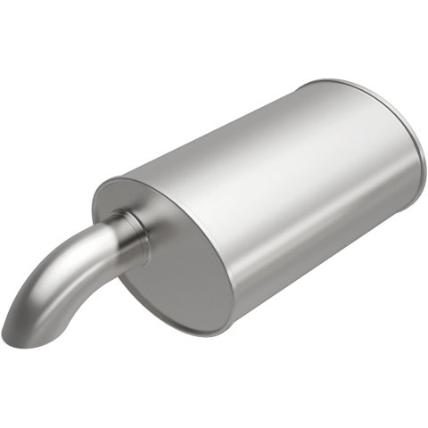 MagnaFlow Universal Steel 2.75 Inch Muffler 201-0345 Muffler, Universal, in. Center Inlet, 2.50 in. Offset Outlet, Oval, Steel, Aluminized, Each