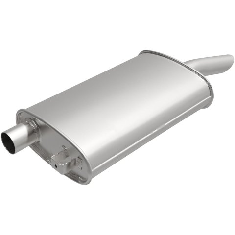 MagnaFlow Universal Steel 2 Inch Muffler 201-0060 Muffler, Universal, 2.00 in. Offset Inlet, 2.00 in. Center Outlet, Oval, Steel, Aluminized, Each