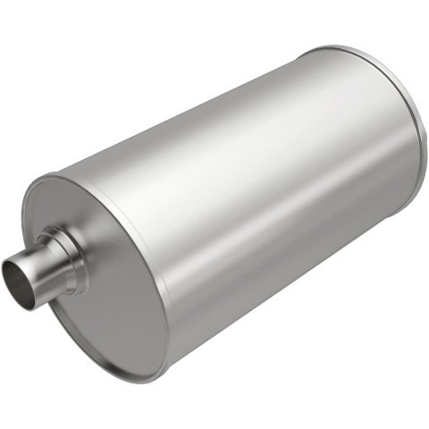 MagnaFlow Universal Steel 1.63 Inch Muffler 201-0084 Muffler, Universal, 1.625 in. Offset Inlet, 1.50 in. Offset Outlet, Round, Steel, Aluminized, Each