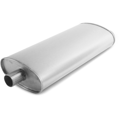 MagnaFlow Universal Steel 2.25 Inch Muffler 201-0469 Muffler, Universal, in. Offset Inlet, in. Center Outlet, Oval, Steel, Aluminized, Each