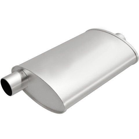 MagnaFlow Universal Steel 2 Inch Muffler 200-5783 Muffler, Universal, 2.00 in. Offset Inlet/Outlet, Oval, Steel, Aluminized, Each