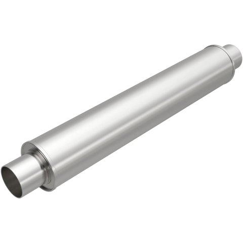 MagnaFlow Universal Steel 2.5 Inch Muffler 202-0449 Muffler, Universal, 2.50 in. Center Inlet 2.25 in. Center Outlet, Round, Steel, Aluminized, Each