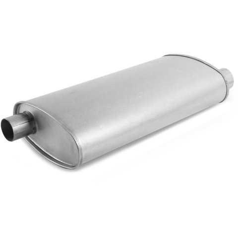 MagnaFlow Universal Steel 2 Inch Muffler 200-9780 Muffler, Universal, 2.00 in. Offset Inlet/Outlet, Oval, Steel, Aluminized, Each