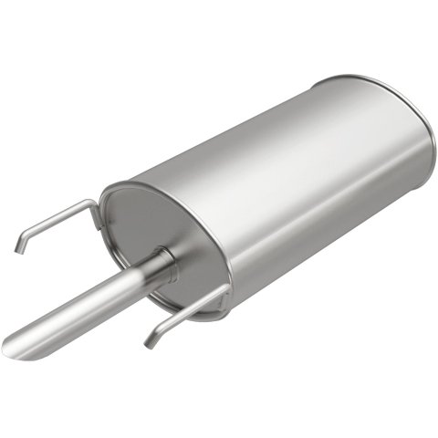 MagnaFlow Universal Steel 2.25 Inch Muffler 201-0450 Muffler, Universal, in. Offset Inlet, in. Center Outlet, Oval, Steel, Aluminized, Each