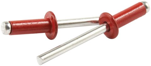 Allstar Performance Small Head Rivets ALL18122 Rivets, Blind Rivets, 3/16 in. Rivet, 3/8 in. Head, Aluminum, Red, Set of 250